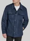 Dockers Faux Suede Shacket In Blue