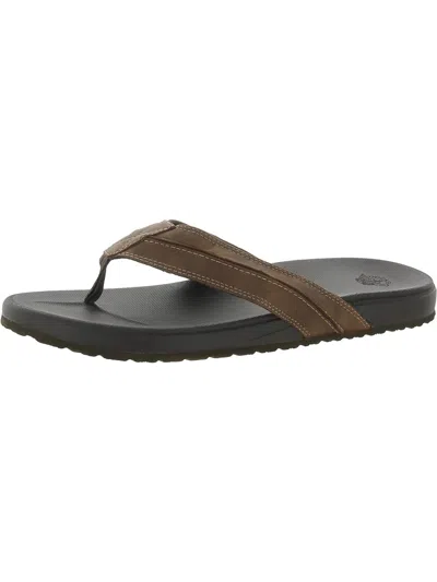 Dockers Freddy Mens Comfort Insole Manmade Thong Sandals In Brown