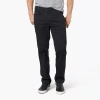 Dockers Jean Cut Khaki All Seasons Tech Mens Comfort Waistband Straight Fit Flat Front Pant In Black