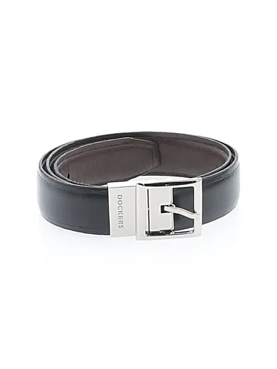 Pre-owned Dockers Kids' Leather Belt In Black