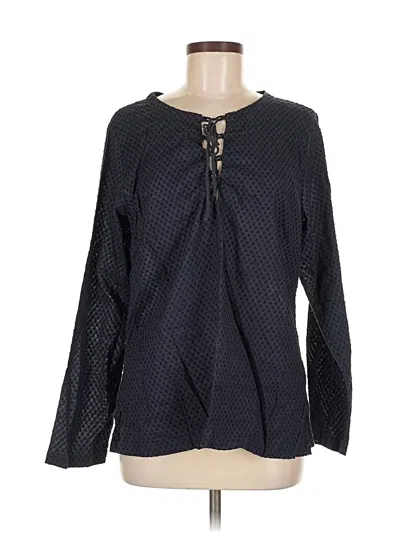 Pre-owned Dockers Long Sleeve Blouse In Black