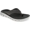 Dockers Mens Luka Synthetic Leather Casual Flip Flop Sandal Shoe In Black