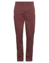 Dockers Man Pants Chocolate Brown Size 33w-32l Cotton, Elastane In Brown