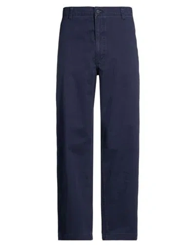 Dockers Man Pants Midnight Blue Size 34w-32l Cotton