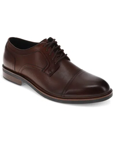 Dockers Mens Allen Genuine Leather Dress Captoe Oxford Shoe In Brown