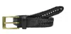 Dockers Men's Big & Tall Leather Adjustable Double V-weave Braided Belt In Black