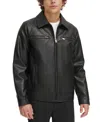Dockers Water Resistant James Dean Faux Leather Jacket In Black