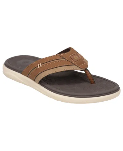 Dockers Mens Cabana Casual Nubuck Thong Flip Flop Sandal In Multi