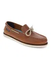 Dockers Mens Darnell Genuine Leather Dress Casual Slip On Boat Shoe In Dark Tan