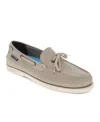 Dockers Mens Darnell Genuine Leather Dress Casual Slip On Boat Shoe In Light Grey