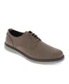 Dockers Mens Edgehill Knit And Synthetic Leather Dress Casual Lace Up Oxford Shoe In Dark Taupe