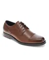 Dockers Mens Echo Synthetic Leather Cap Toe Dress Oxford Lace Up Shoe In Cognac