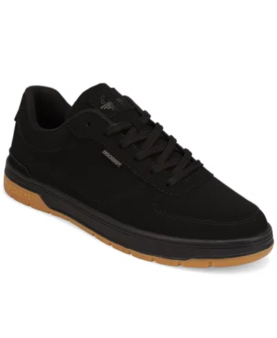 Dockers Men's Energy Lo Synthetic Lace-up Sneakers In Black