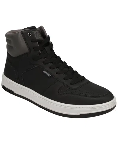 Dockers Men's Energy Synthetic Casual High-top Sneakers In Black