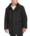 Dockers Men's Faux-shearling Coat In Black