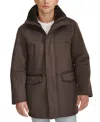 Dockers Men's Faux-shearling Coat In Dark Brown