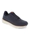 Dockers Mens Go-2 Synthetic Leather Dress Casual Lace Up Sneaker Shoe In Navy