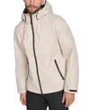Dockers Men's Hooded Rain Jacket In Neutral