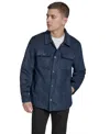 Dockers Men's Microsuede Shirt Jacket In Blue