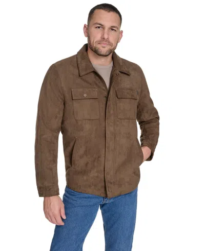 DOCKERS MEN'S MICROSUEDE SHIRT JACKET