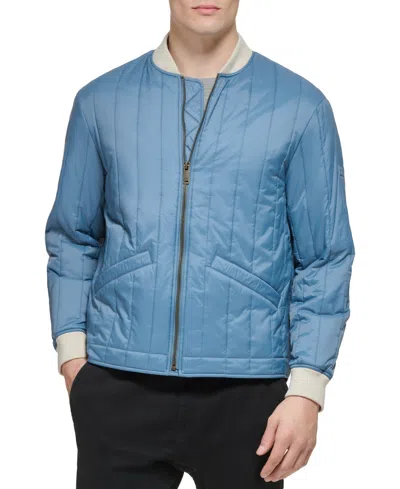 Dockers Men's Quilted Bomber Jacket In Blue