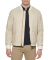 Dockers Nylon Quilted Bomber Jacket In Neutral