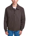 Dockers Men's Relaxed-fit Microtwill Full-zip Bomber Jacket In Molasses