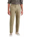 Dockers Men's Signature Classic Fit Pleated Iron Free Pants With Stain Defender In New British Khaki