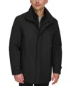 Dockers Men's Three-quarter Length Commuter Jacket With Bib In Black