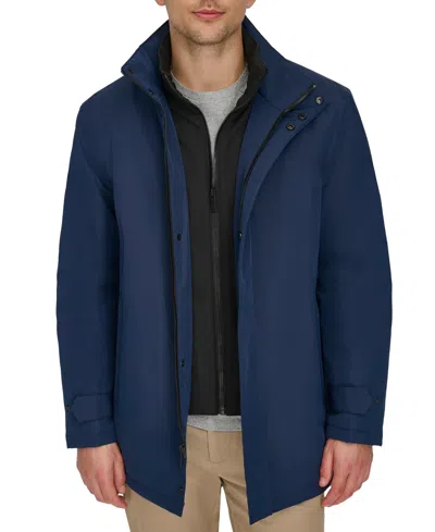 DOCKERS MEN'S THREE-QUARTER LENGTH COMMUTER JACKET WITH BIB