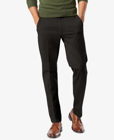 Dockers Men's Workday Smart 360 Flex Straight Fit Khaki Stretch Pants In Black