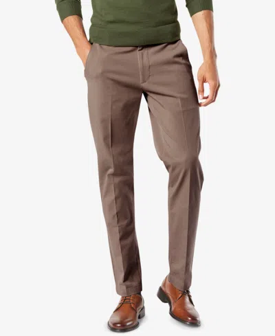 Dockers Men's Workday Smart 360 Flex Slim Fit Khaki Stretch Pants In Dark Pebble