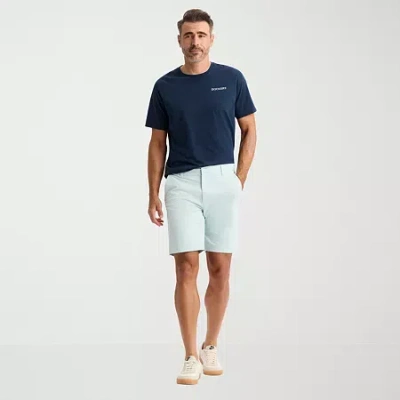 Dockers Mens 9" Mid Rise Stretch Fabric Chino Short In Blue