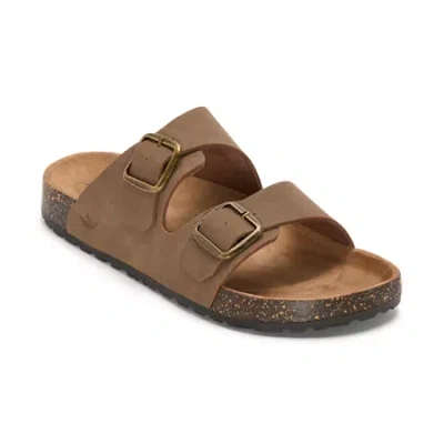 Dockers Mens Adjustable Strap Footbed Sandals In Brown