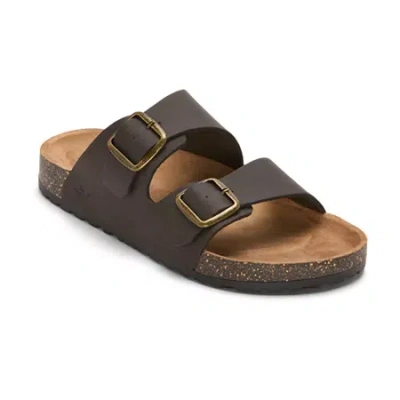 Dockers Mens Adjustable Strap Footbed Sandals In Brown