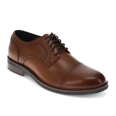 Dockers Mens Allen Genuine Leather Dress Captoe Oxford Shoe In Brown