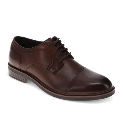 Dockers Mens Allen Genuine Leather Dress Captoe Oxford Shoe In Brown