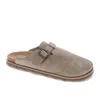 Dockers Mens Bircham Synthetic Suede Casual Slip On Clog Shoe In Grey