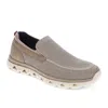 Dockers Mens Caden Knit And Synthetic Leather Casual Slip On Loafer Shoe In Gray
