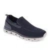 Dockers Mens Caden Knit And Synthetic Leather Casual Slip On Loafer Shoe In Blue