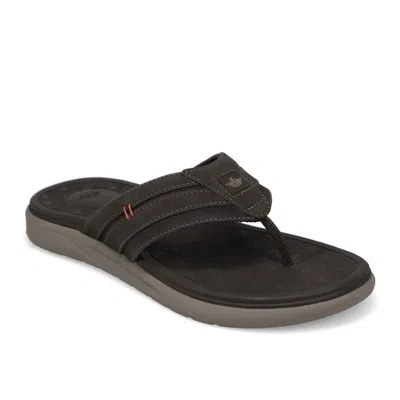 Dockers Mens Cliff Casual Nubuck Thong Flip Flop In Black