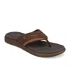 Dockers Mens Cliff Casual Nubuck Thong Flip Flop In Brown