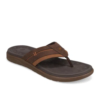 Dockers Mens Cliff Casual Nubuck Thong Flip Flop In Brown