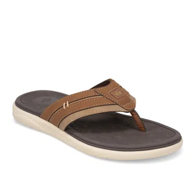 Dockers Mens Cabana Casual Nubuck Thong Flip Flop In Brown