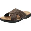 Dockers Mens Criss-cross Manmade Slide Sandals In Brown