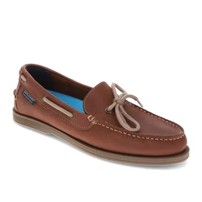 Dockers Mens Darnell Genuine Leather Dress Casual Slip On Boat Shoe In Brown