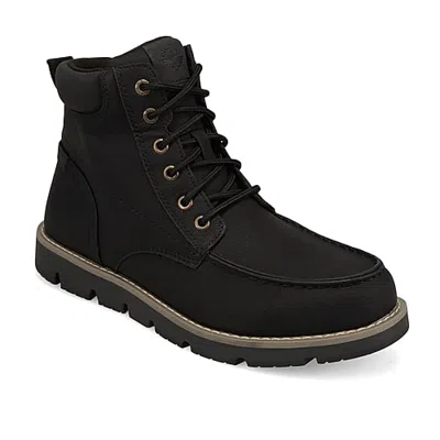 Dockers Mens Davis Flat Heel Lace Up Boots In Black