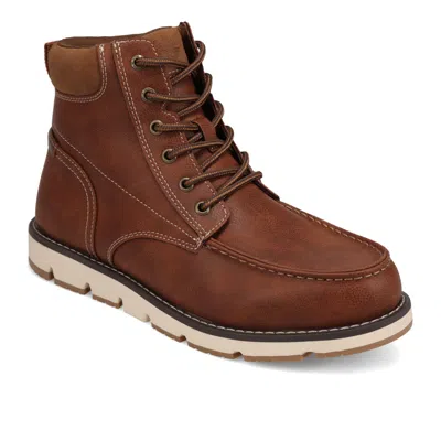 Dockers Mens Davis Rugged Casual Tumbled Moc Toe Boot In Brown