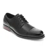Dockers Mens Echo Synthetic Leather Cap Toe Dress Oxford Lace Up Shoe In Black