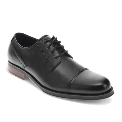 Dockers Mens Echo Synthetic Leather Cap Toe Dress Oxford Lace Up Shoe In Black